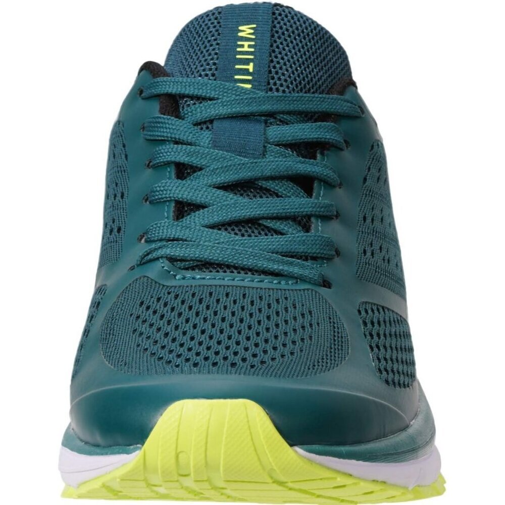 Men's Mesh Green Supportive Running Shoes Cushioned Athletic Lace Up Sneakers - Picture 5 of 6